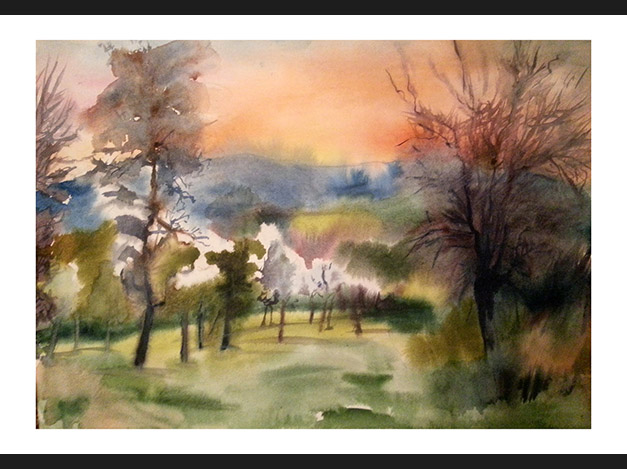 The scent of blossoming trees and the first rays of sunrise